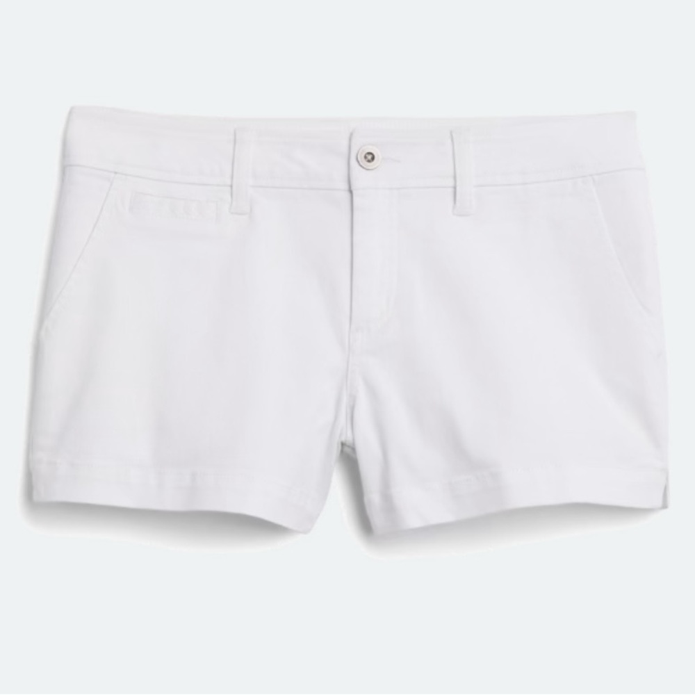 Market & Spruce Madison Mid Rise White Chino Shorts